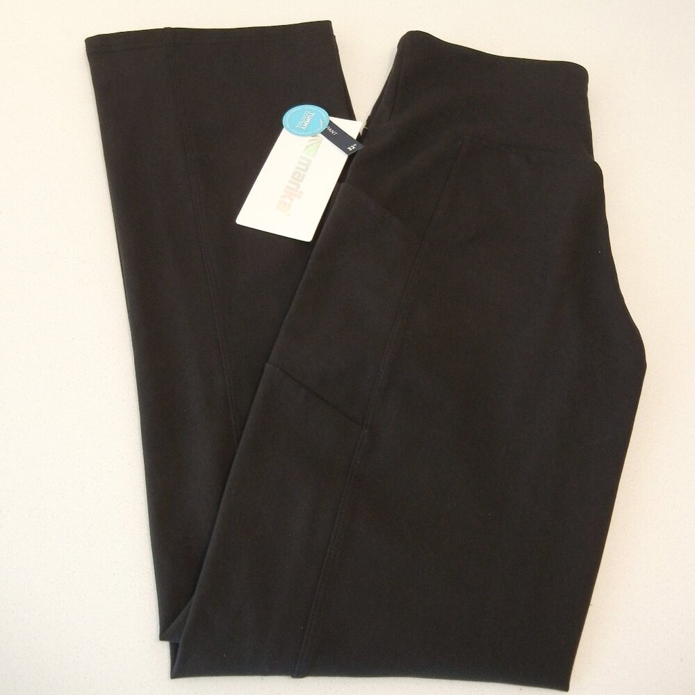 NWT Marika Tummy Control Black Yoga Pants, Size M